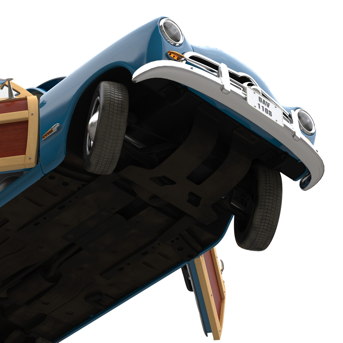 Generic Retro Car Rigged 3D model