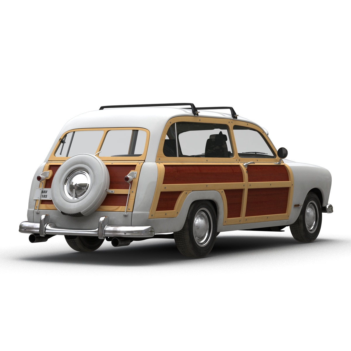 3D Generic Retro Car 3 Rigged