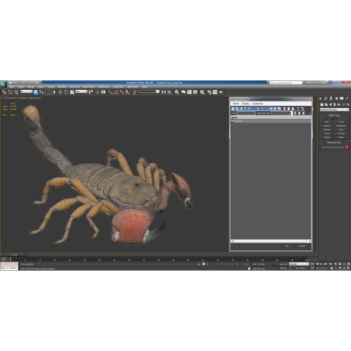 3D model Scorpion Pose 3