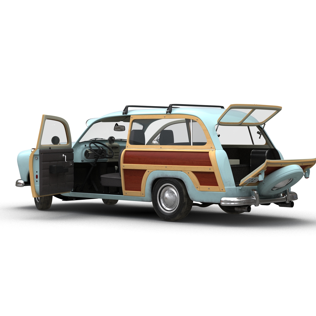 Generic Retro Car 2 3D model