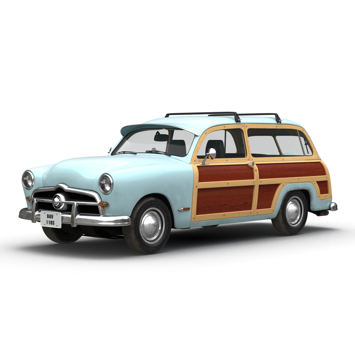 3D Generic Retro Car 2 Rigged