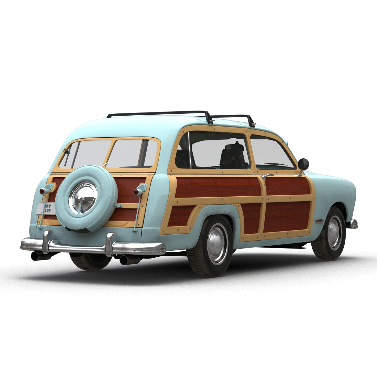 3D Generic Retro Car 2 Rigged