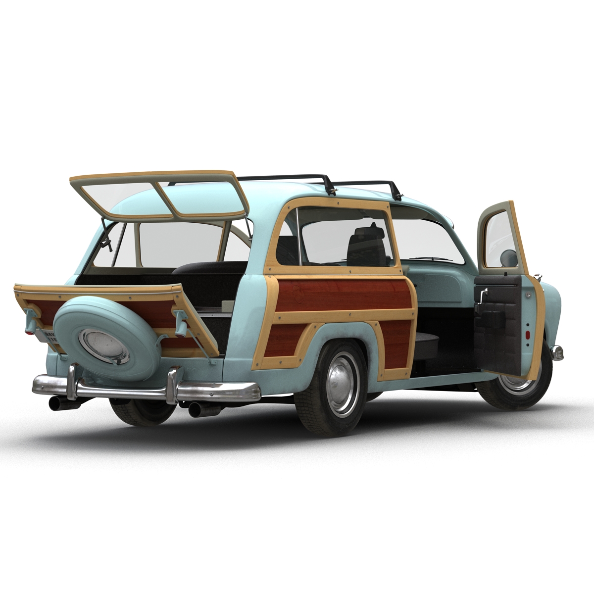 3D Generic Retro Car 2 Rigged