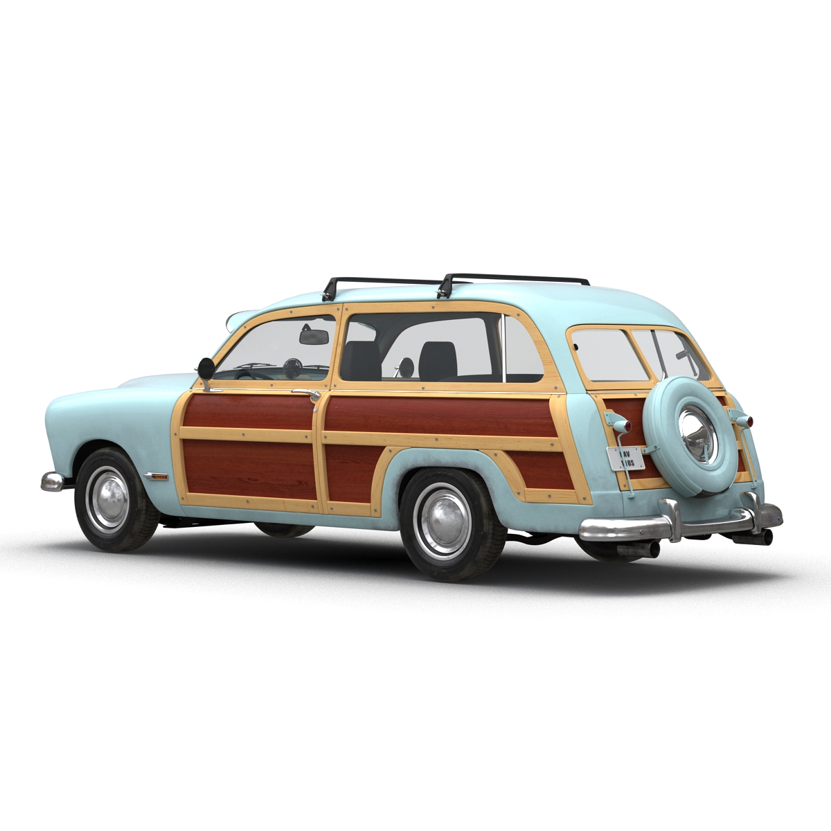 3D Generic Retro Car 2 Rigged