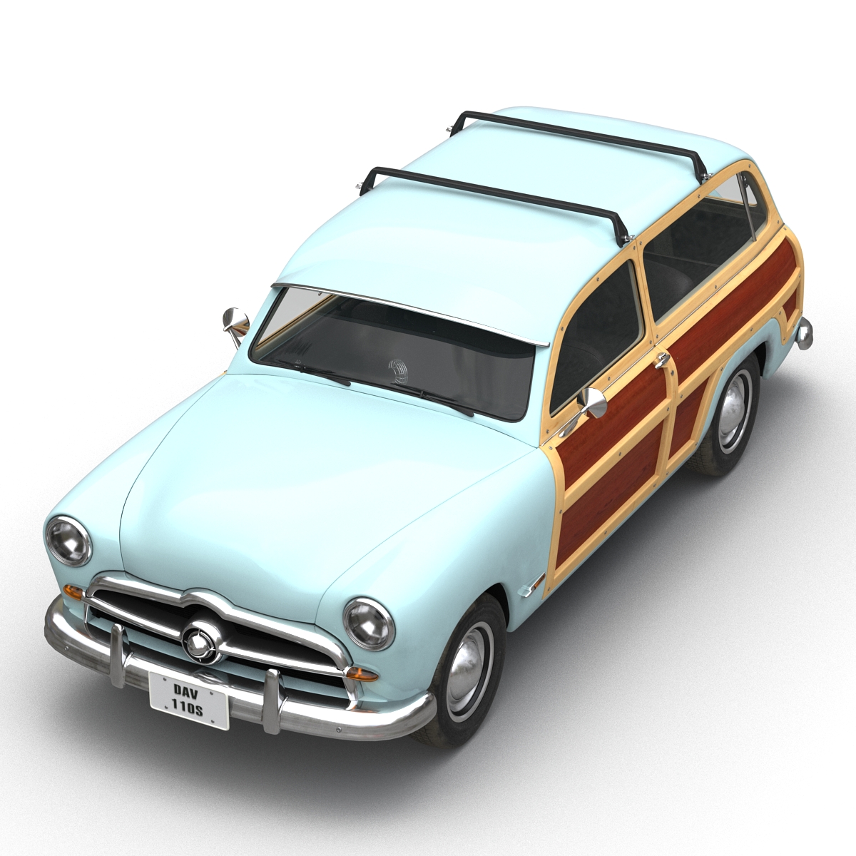 3D Generic Retro Car 2 Rigged