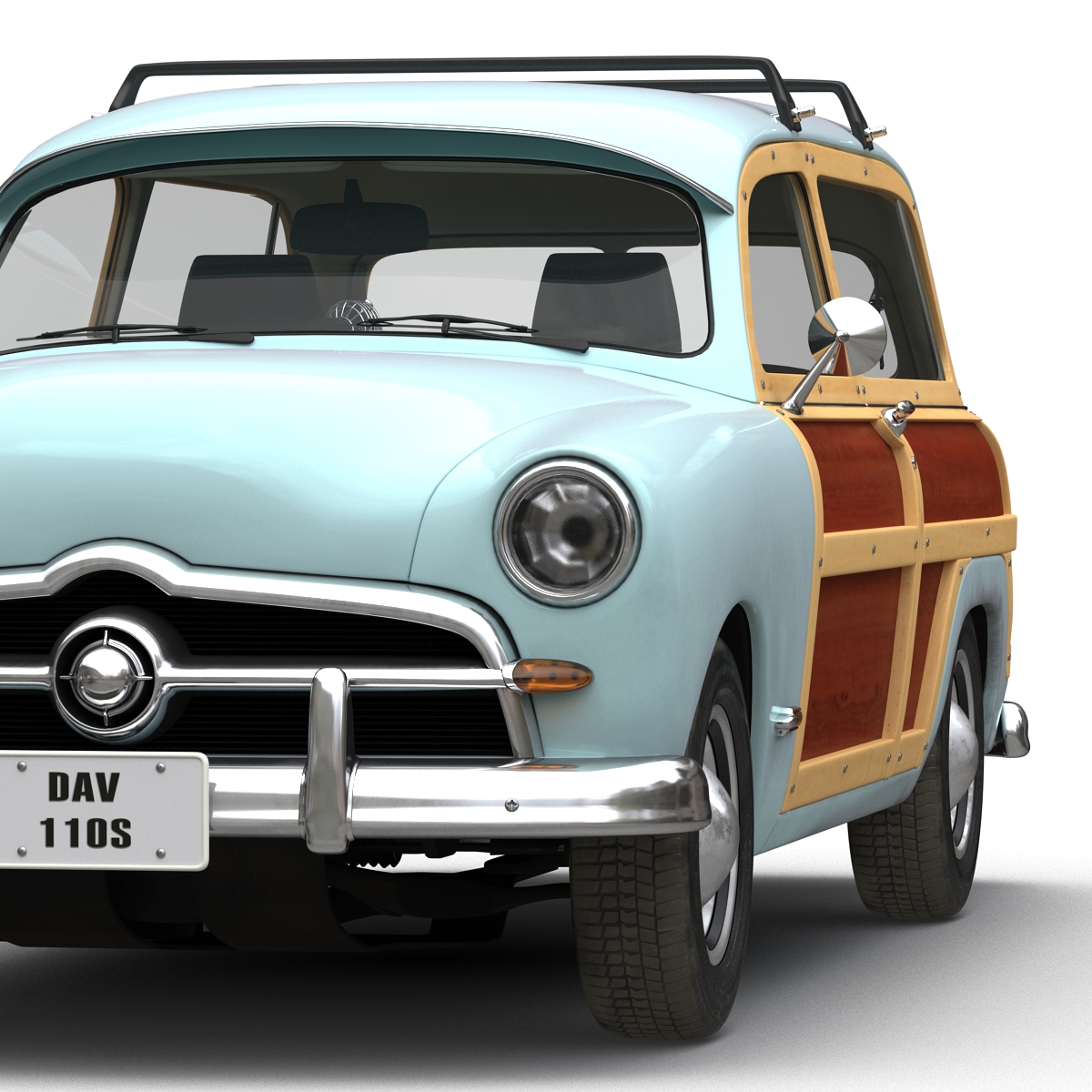 3D Generic Retro Car 2 Rigged