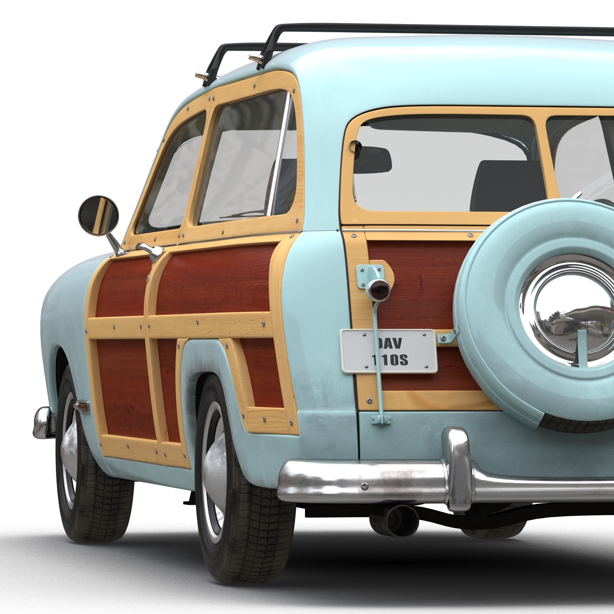 3D Generic Retro Car 2 Rigged