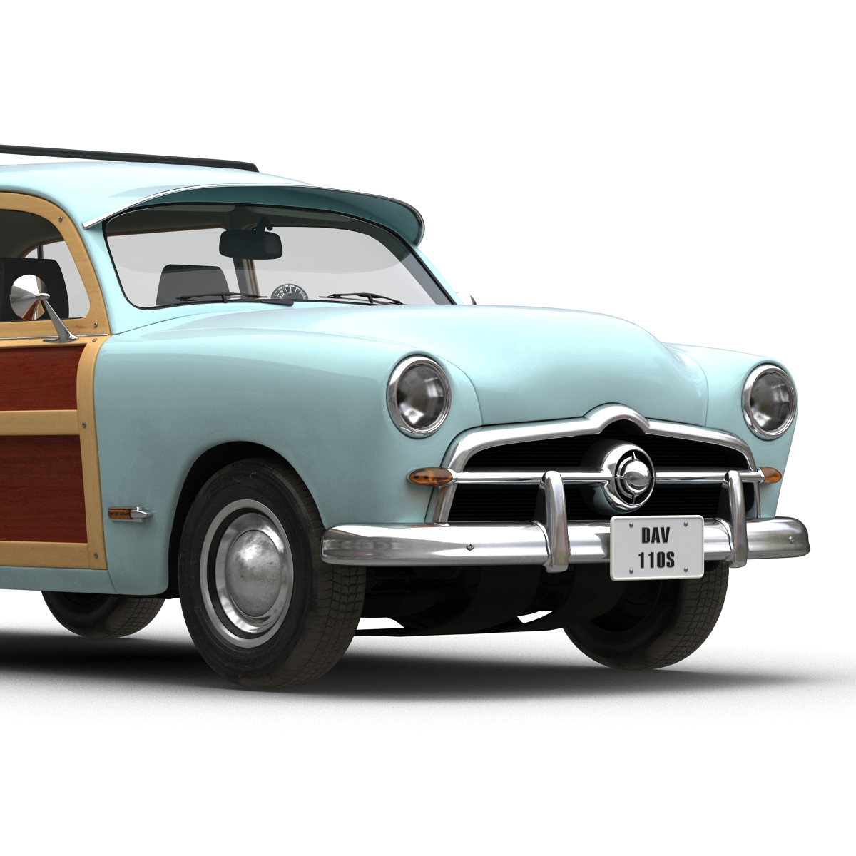 3D Generic Retro Car 2 Rigged