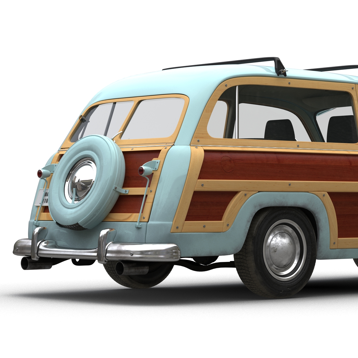 3D Generic Retro Car 2 Rigged