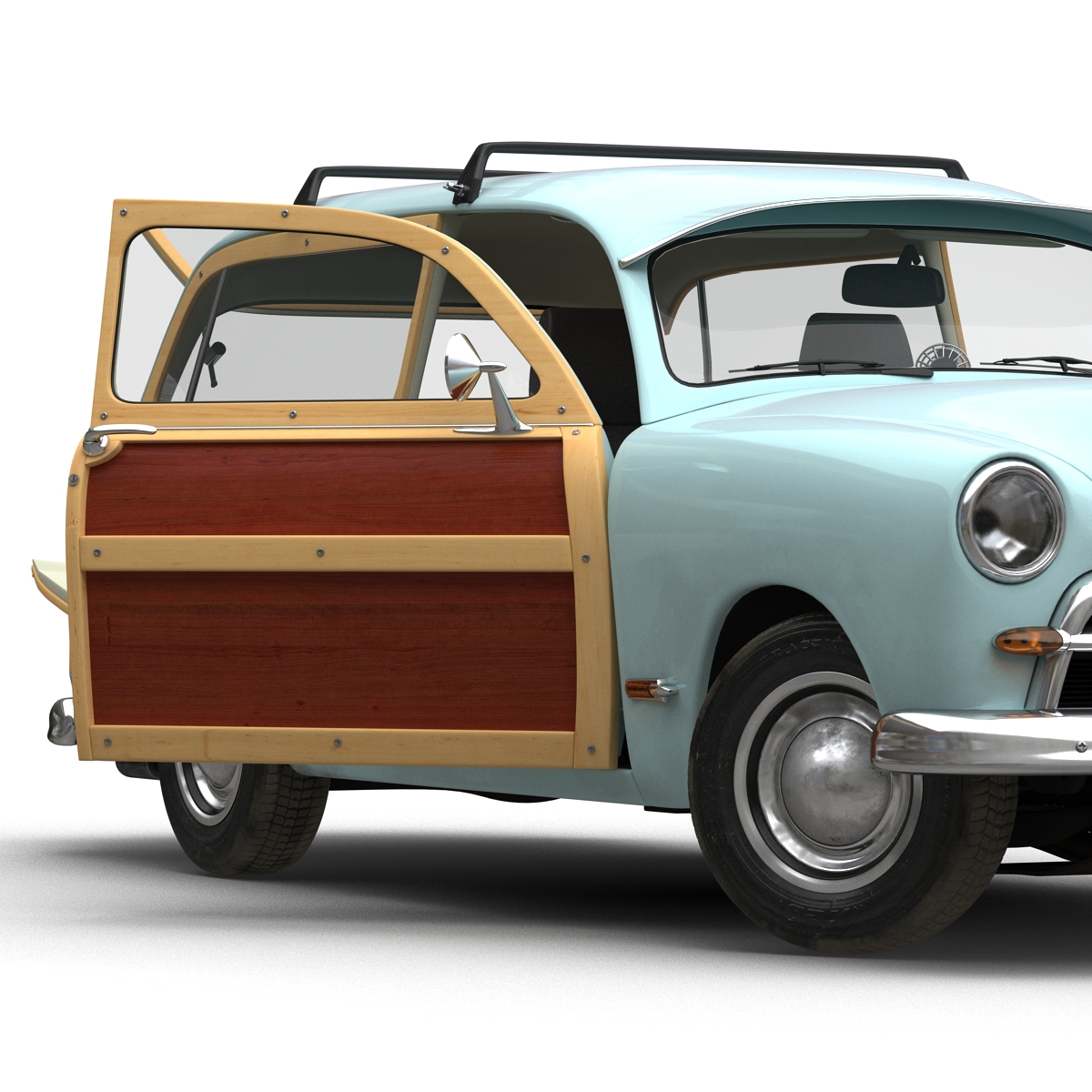 3D Generic Retro Car 2 Rigged