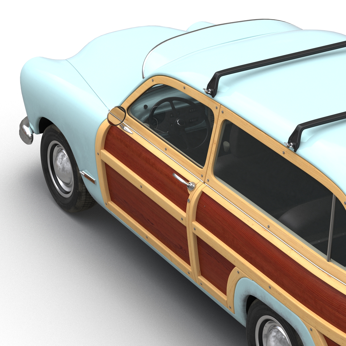 3D Generic Retro Car 2 Rigged