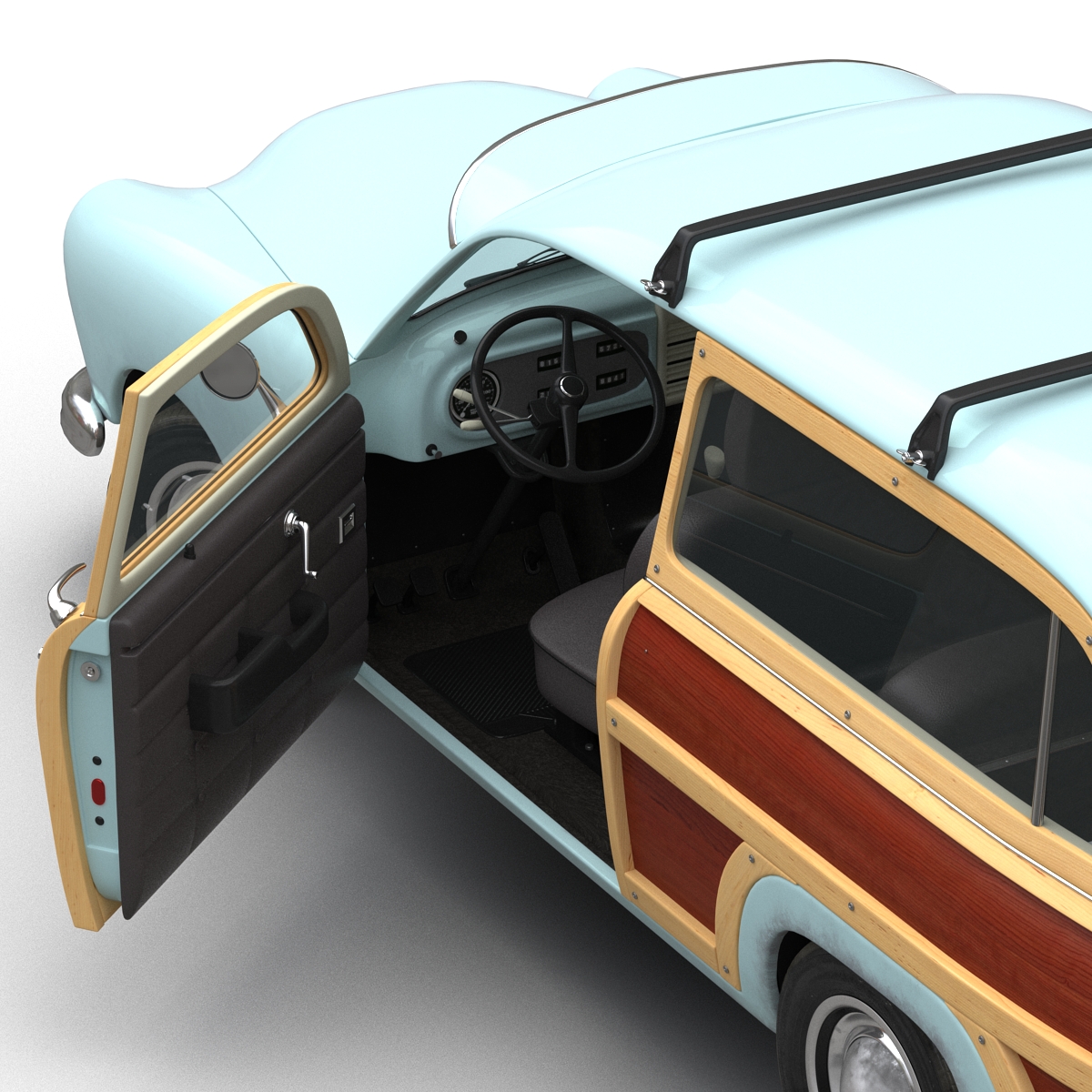 3D Generic Retro Car 2 Rigged