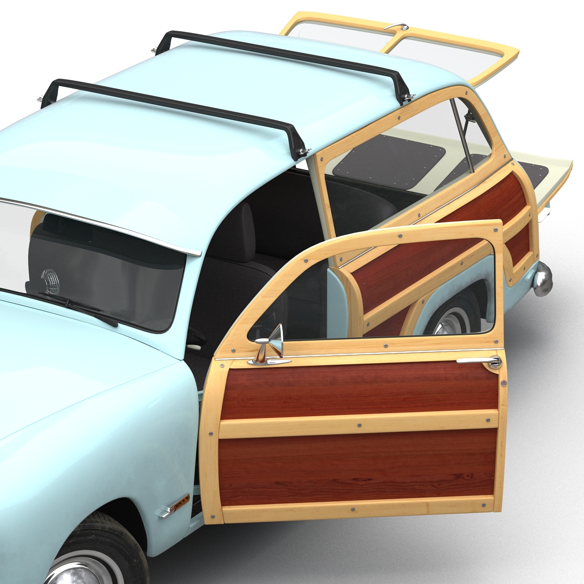 3D Generic Retro Car 2 Rigged