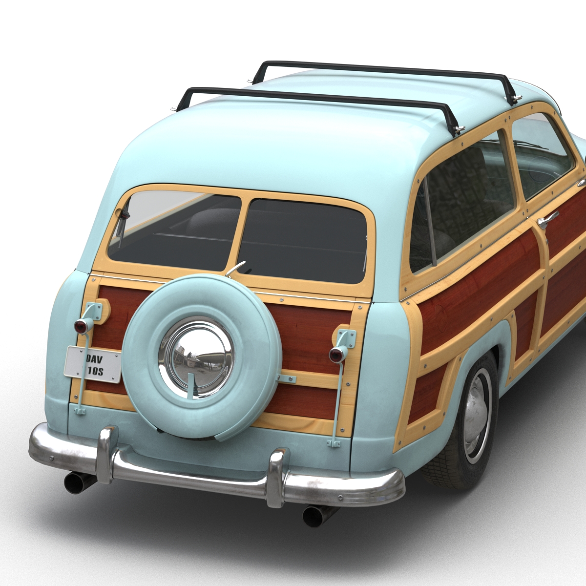 3D Generic Retro Car 2 Rigged