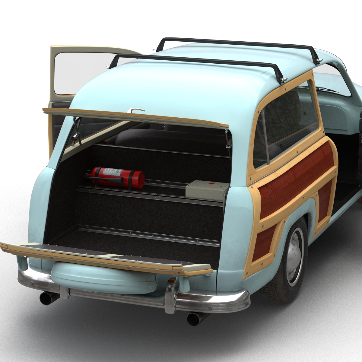 3D Generic Retro Car 2 Rigged