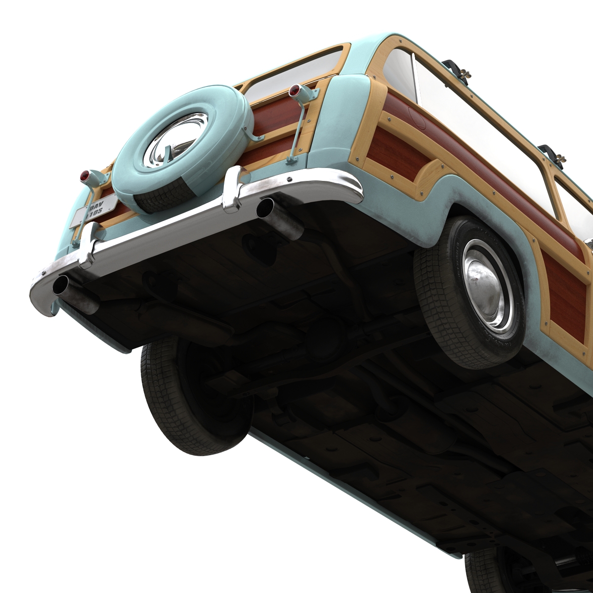 3D Generic Retro Car 2 Rigged