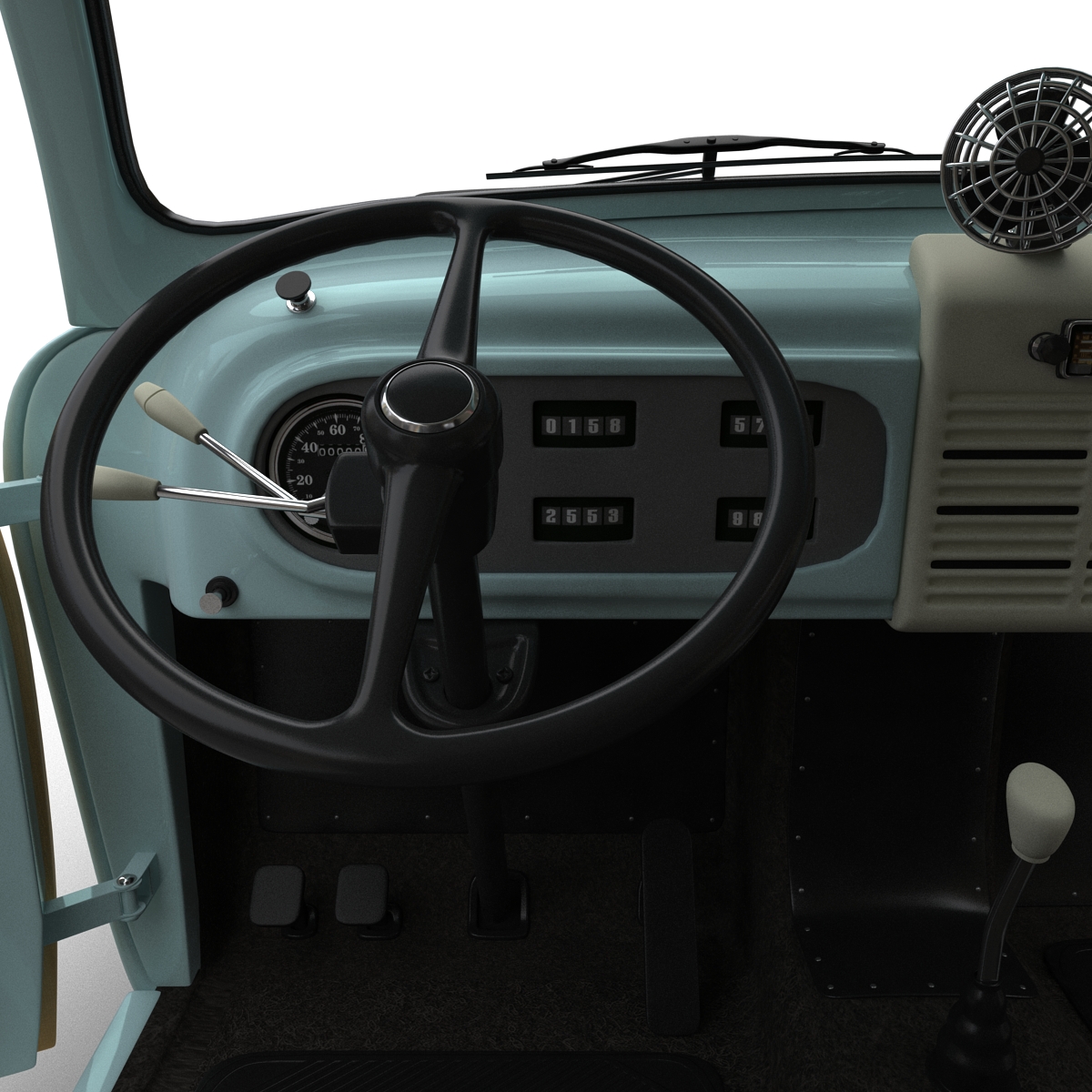 3D Generic Retro Car 2 Rigged