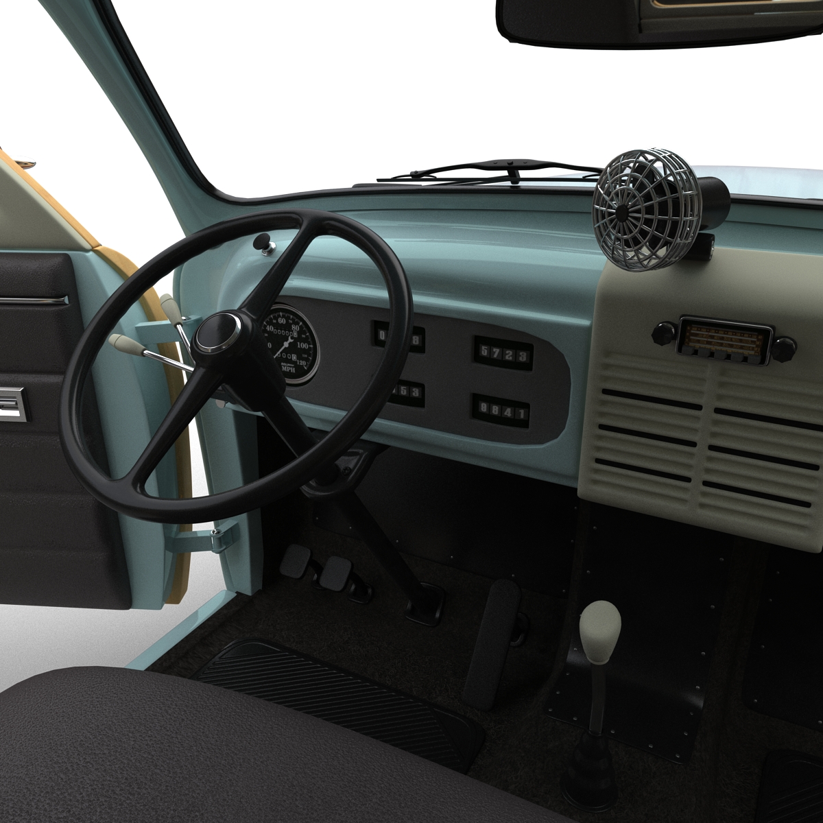 3D Generic Retro Car 2 Rigged