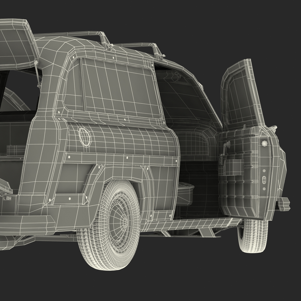 3D Generic Retro Car 2 Rigged