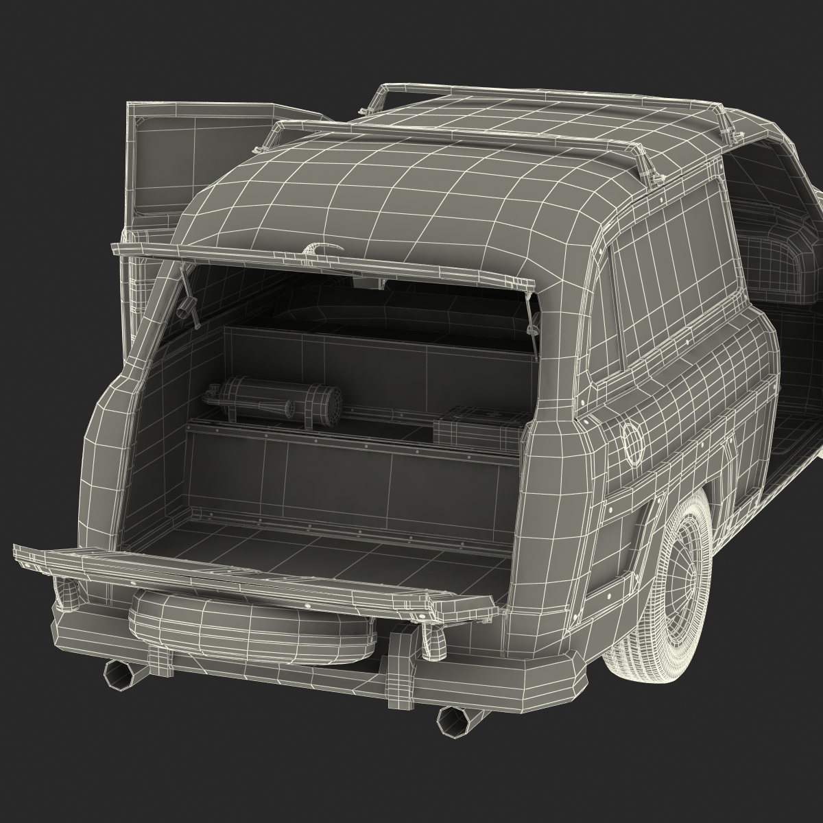 3D Generic Retro Car 2 Rigged