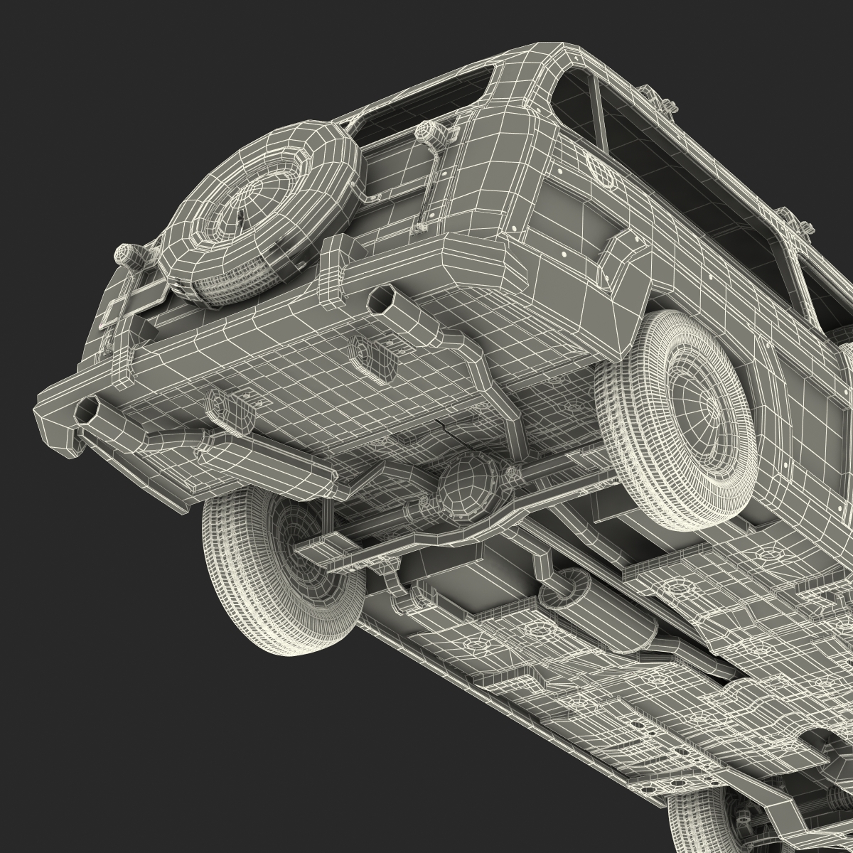 3D Generic Retro Car 2 Rigged