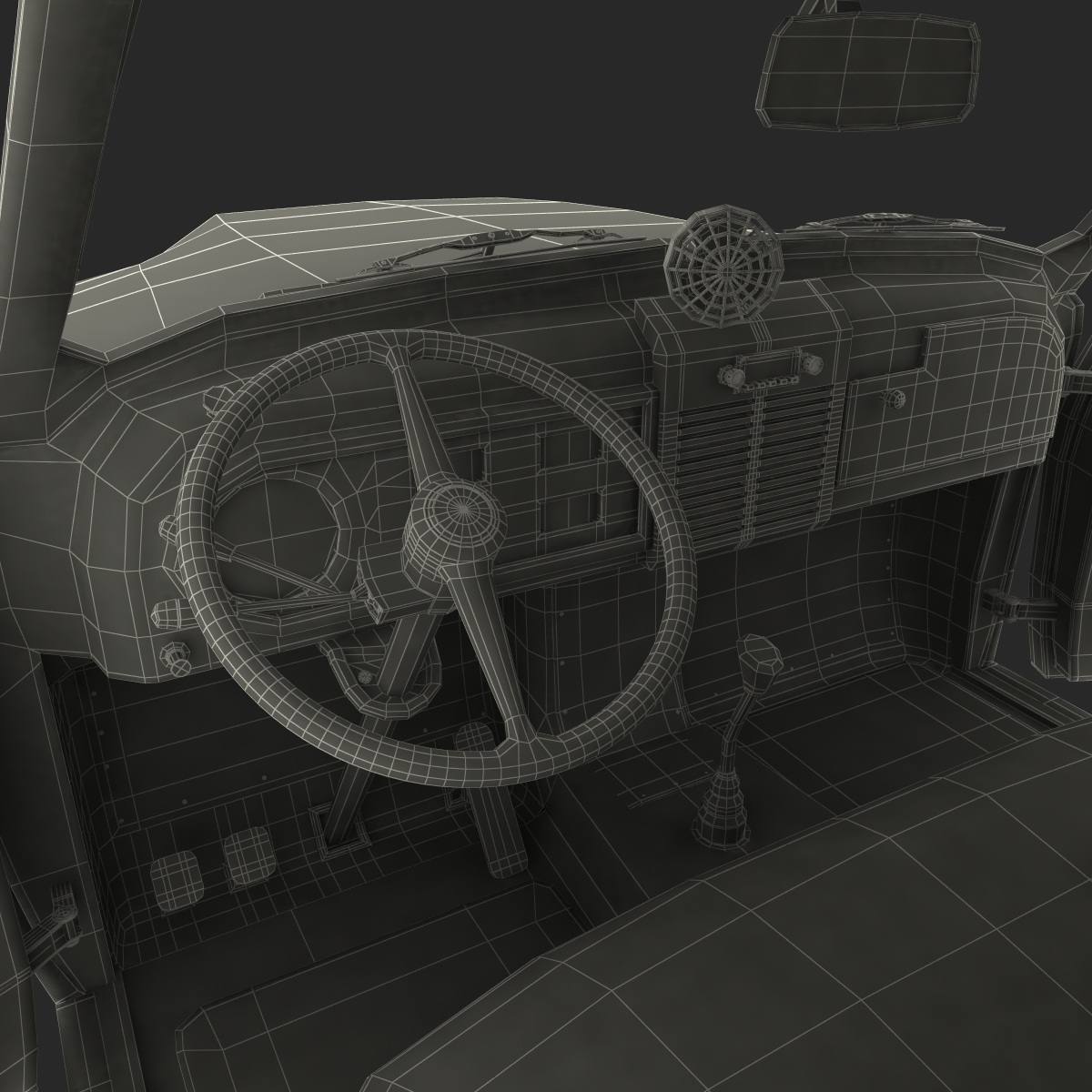 3D Generic Retro Car 2 Rigged