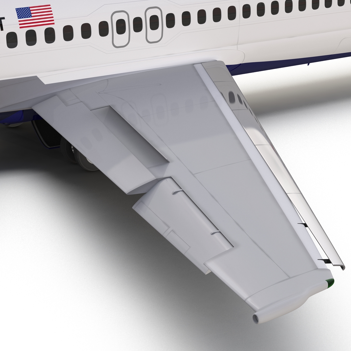 Boeing 717 200 Delta Air Lines Rigged 3D