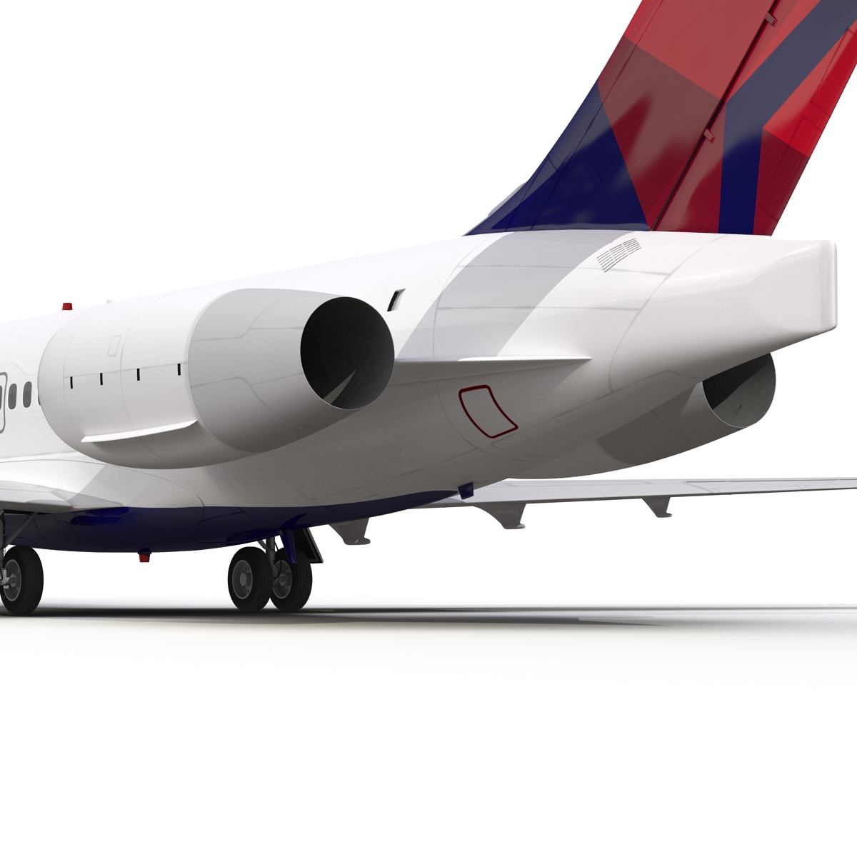 Boeing 717 200 Delta Air Lines Rigged 3D