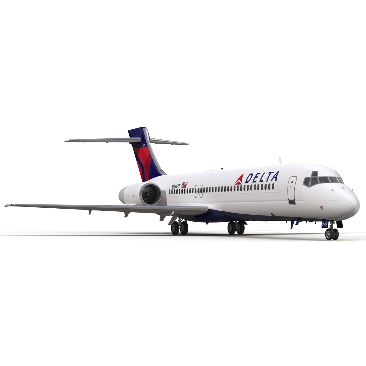 Boeing 717 200 Delta Air Lines Rigged 3D