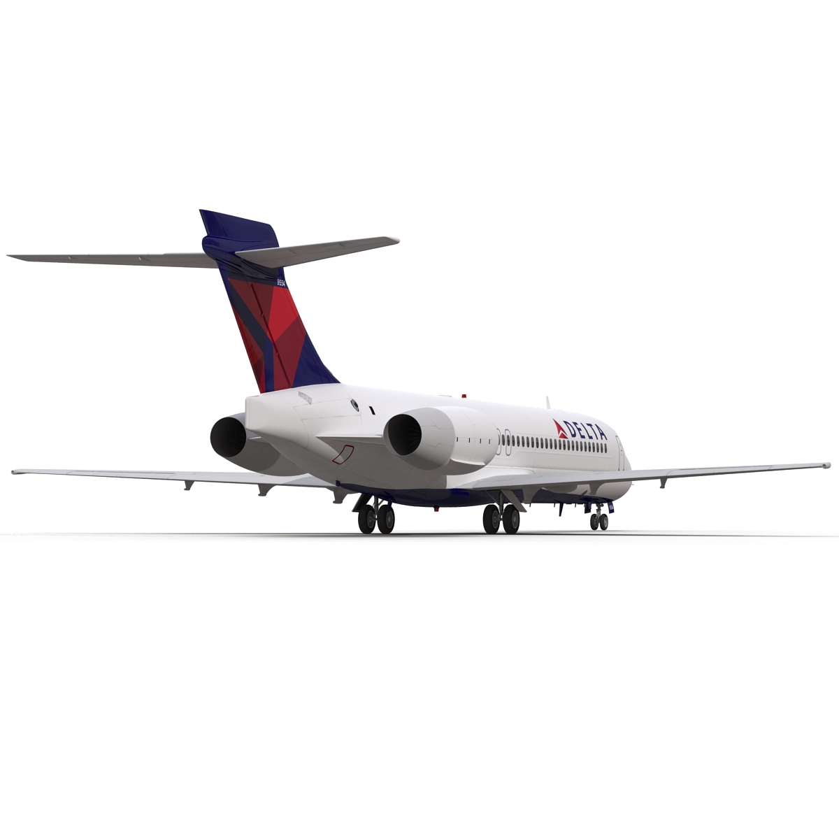 Boeing 717 200 Delta Air Lines Rigged 3D