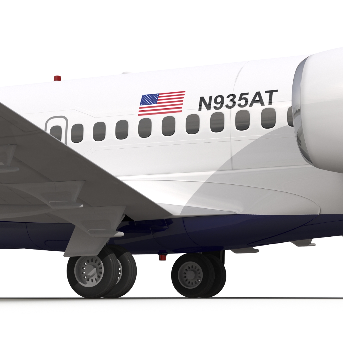 Boeing 717 200 Delta Air Lines Rigged 3D