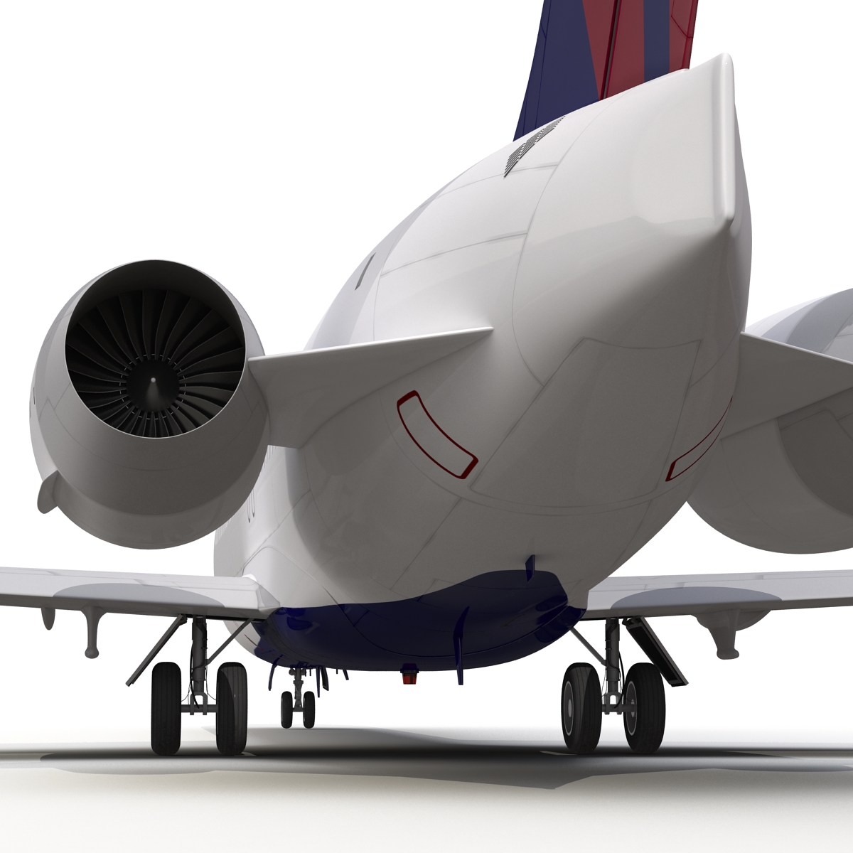 Boeing 717 200 Delta Air Lines Rigged 3D