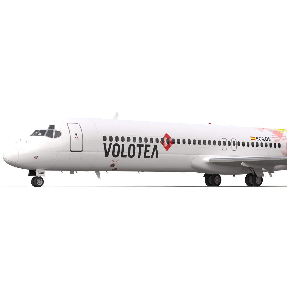 Boeing 717 200 Volotea Rigged 3D model