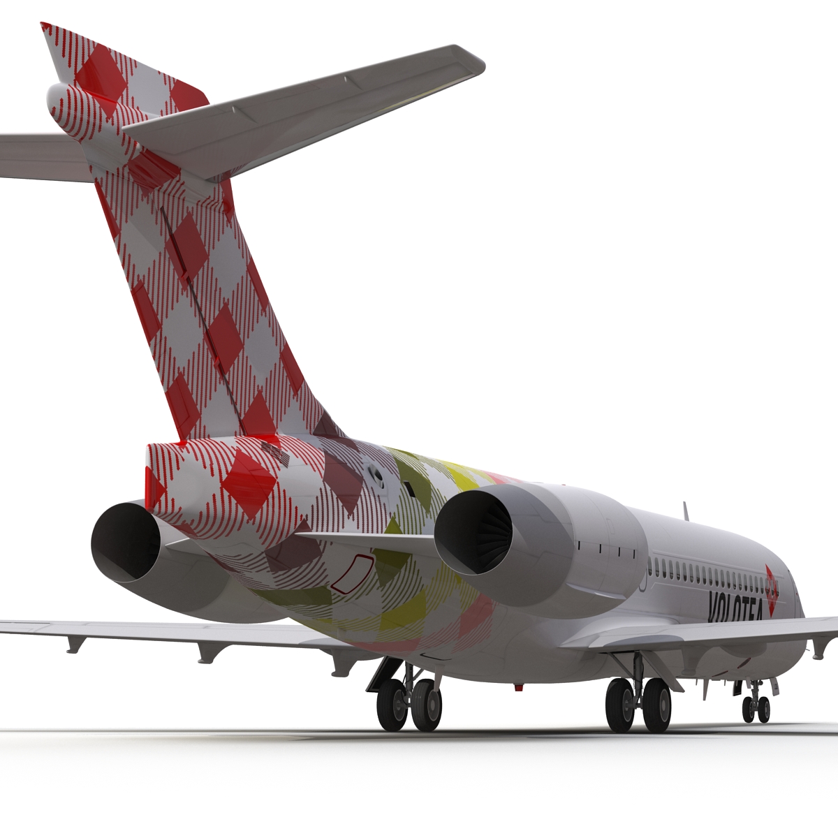 Boeing 717 200 Volotea Rigged 3D model