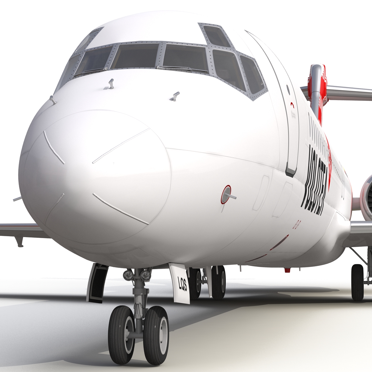 Boeing 717 200 Volotea Rigged 3D model