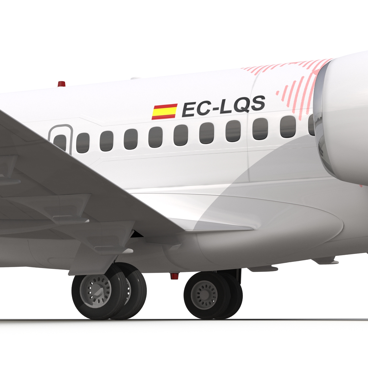 Boeing 717 200 Volotea Rigged 3D model