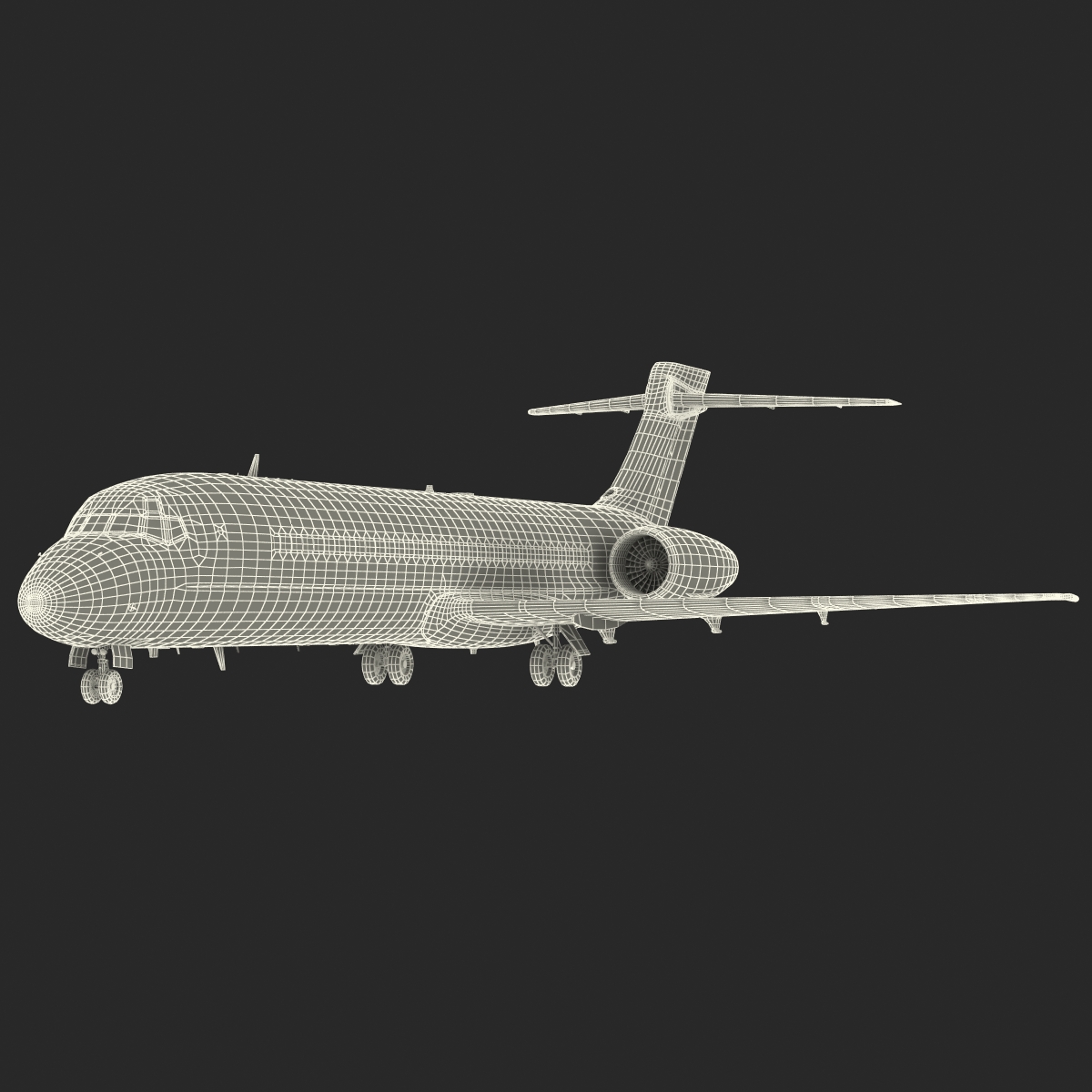 Boeing 717 200 Volotea Rigged 3D model