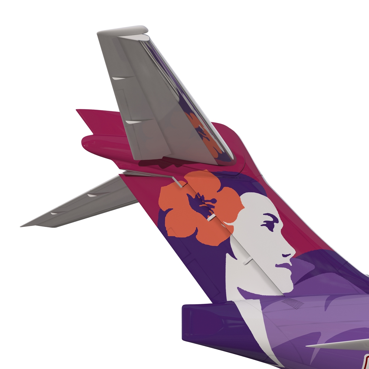 Boeing 717 200 Hawaiian Airlines Rigged 3D model