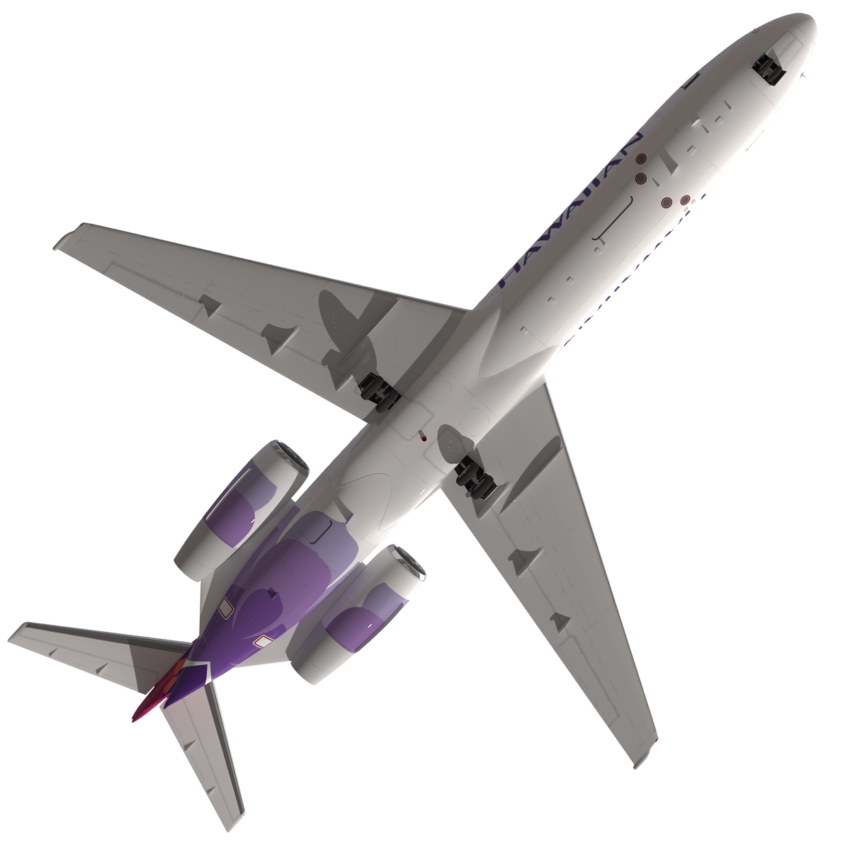 Boeing 717 200 Hawaiian Airlines Rigged 3D model