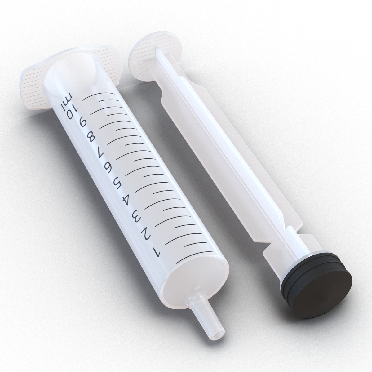 3D Disposable Syringe 10ml model