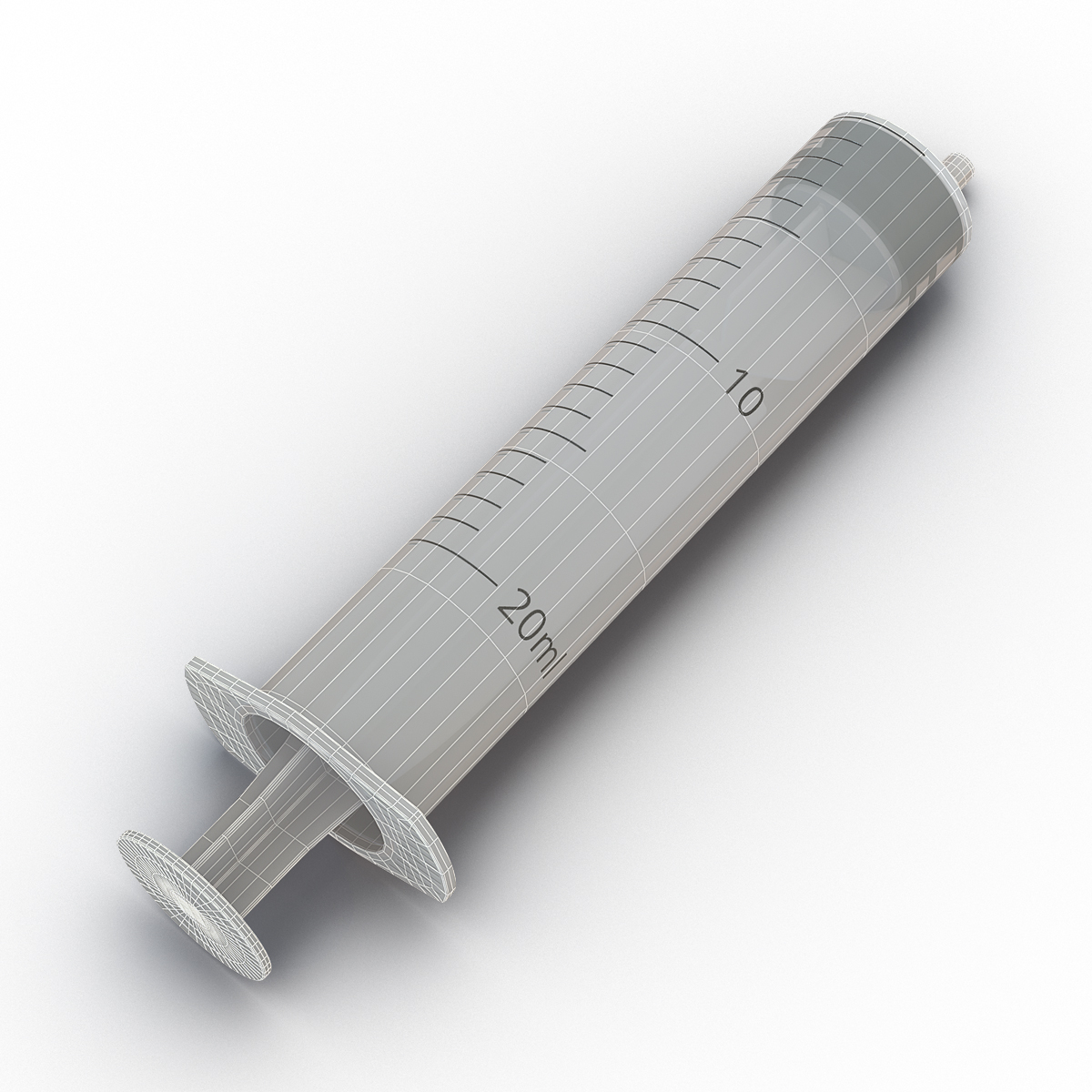 3D Disposable Syringe 20ml model