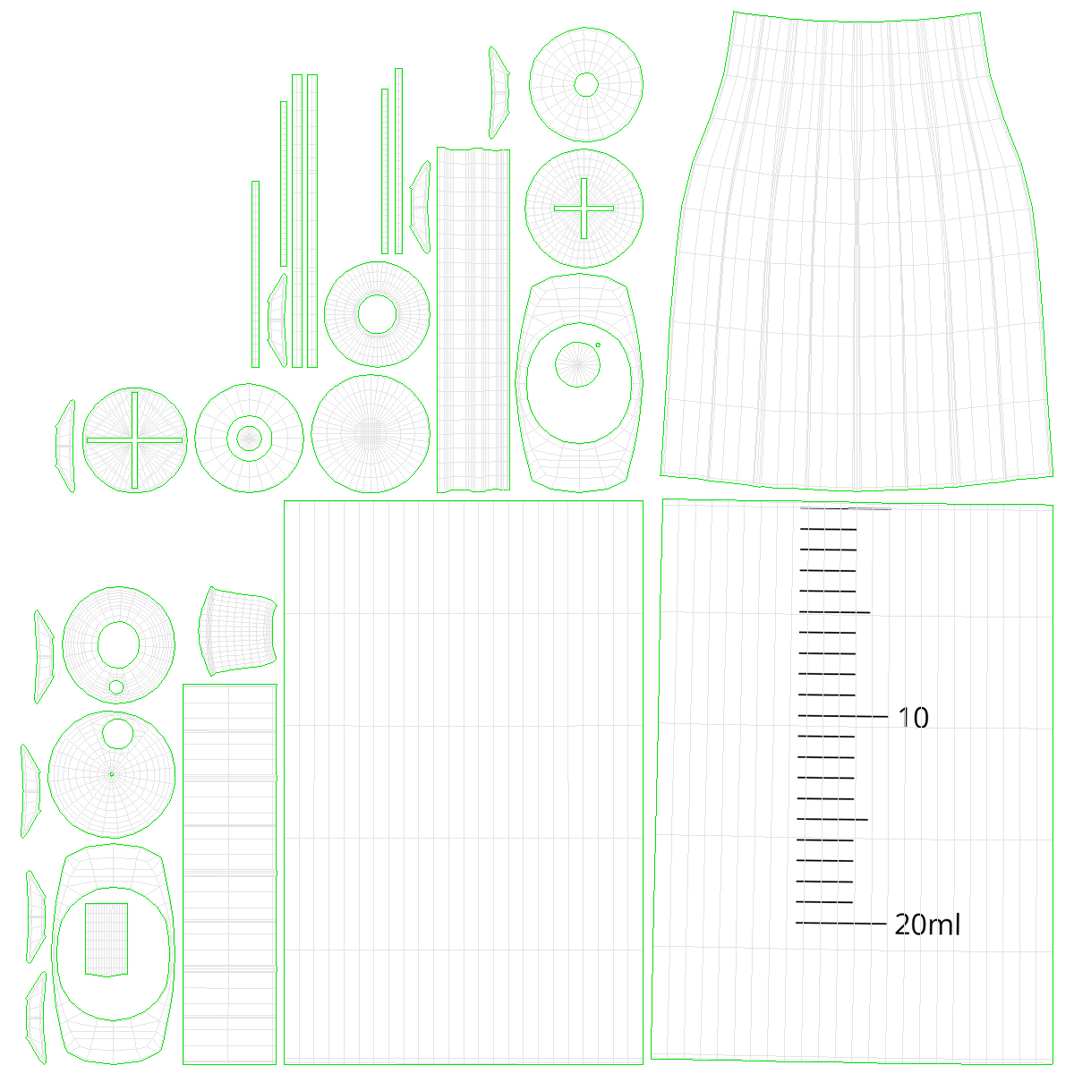 Disposable Syringe 20ml Set 3D