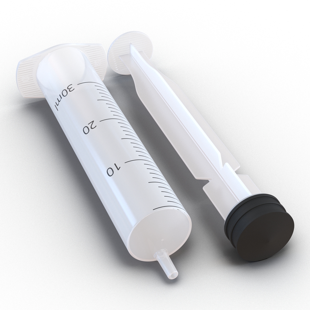 3D Disposable Syringe 30ml model