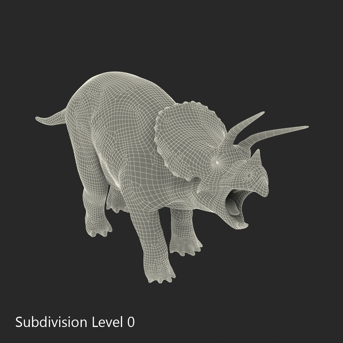 3D Triceratops Pose 2 model