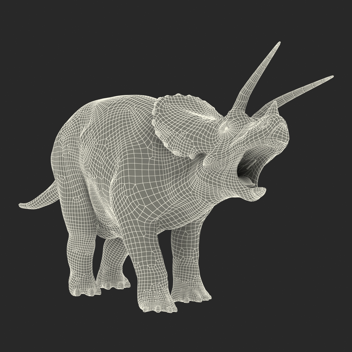 3D Triceratops Pose 2 model