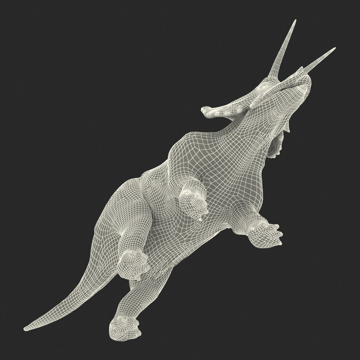 3D Triceratops Pose 3 model