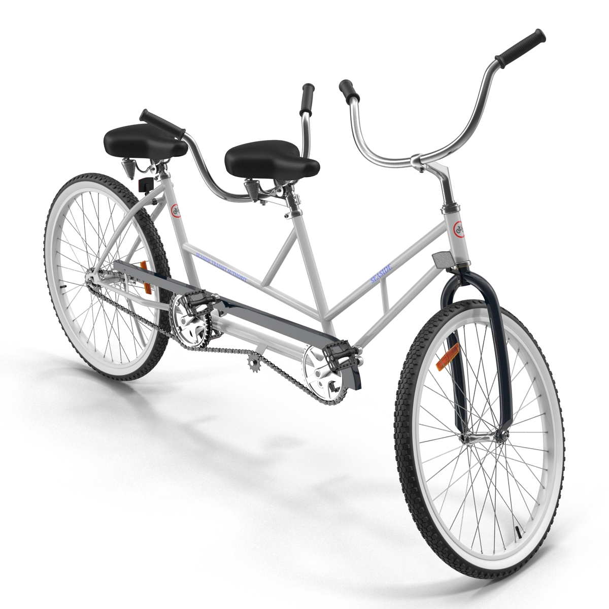 3D Bicycle Built for Two Rigged model