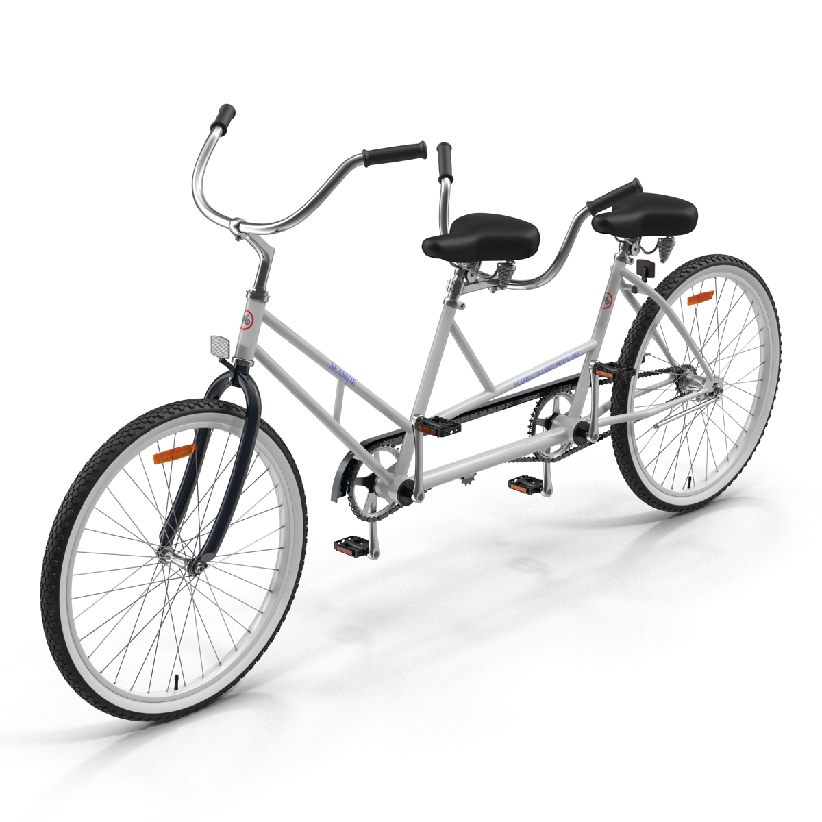 3D Bicycle Built for Two Rigged model