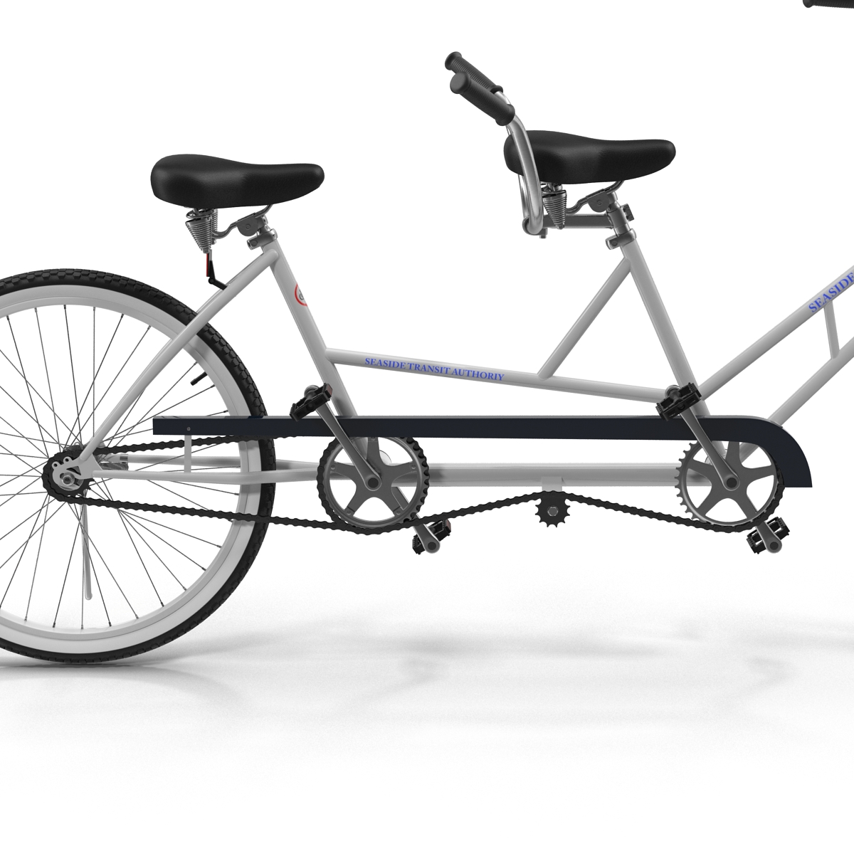 3D Bicycle Built for Two Rigged model