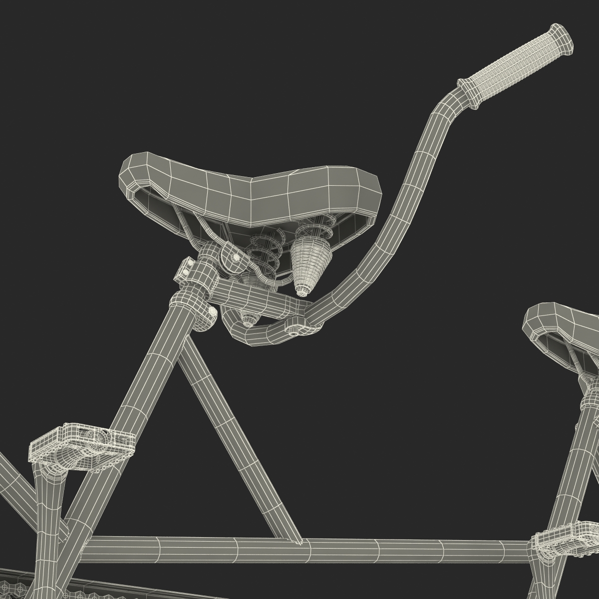 3D Bicycle Built for Two Rigged model